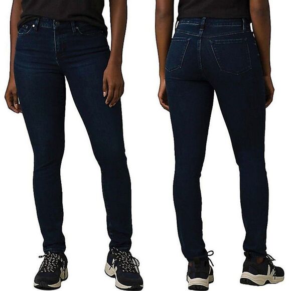 prAna Sienna Jean Deep Blue Skinny Stretch Denim Size 0/25 Athleisure Outdoor - Picture 1 of 10